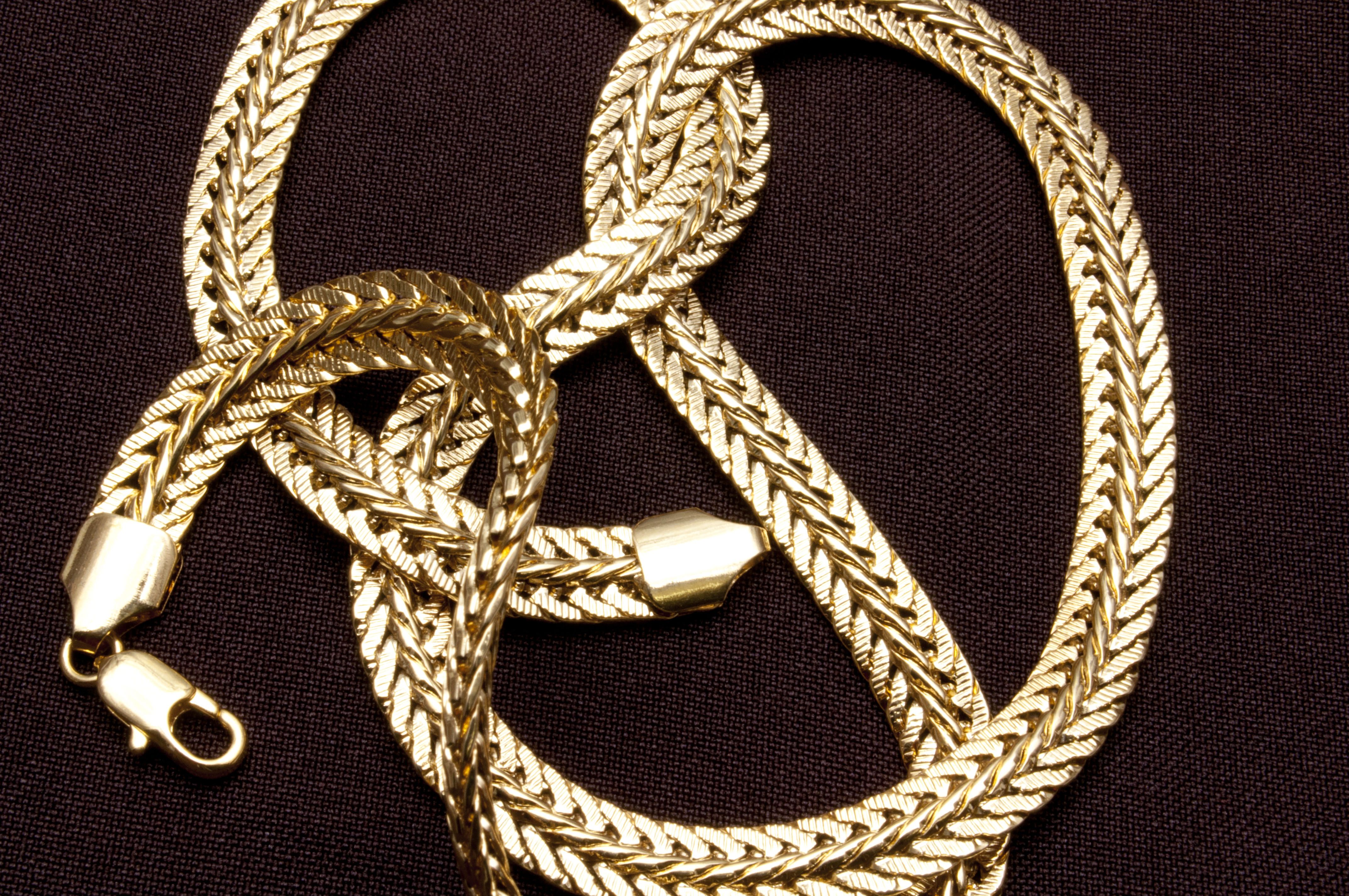 Испанское плетение цепочки золото